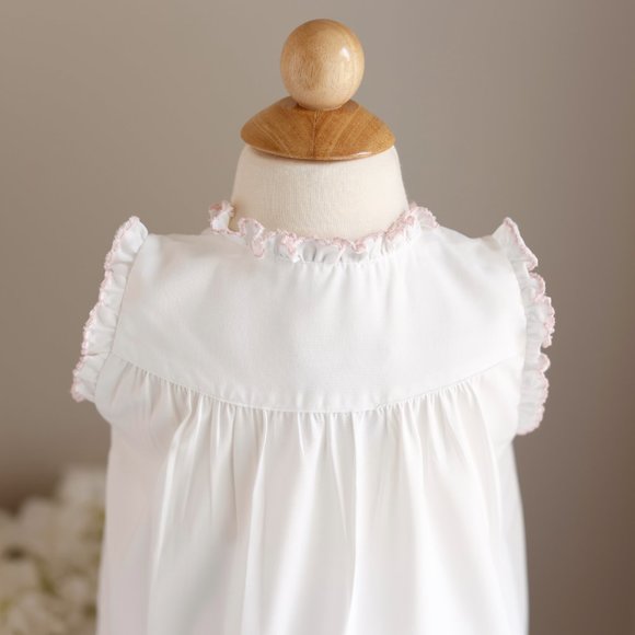 SALE- White Heirloom Dress DayGown Boutique Size 4/5 Embroidery Portrait NWT - Picture 7 of 8